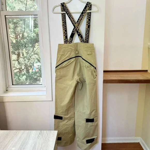 New Free People Movement Zephyr Ski Shell Snow Pants One Piece Bib Tan Brown - Picture 8 of 11